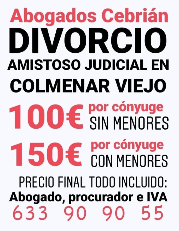 Abogados de divorcio express barato en Colmenar Viejo