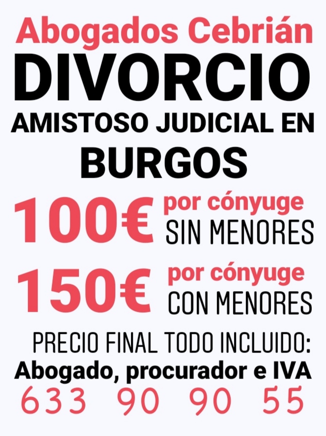 Abogados de familia para divorcio express barato en Burgos